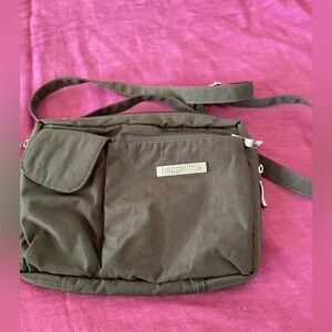 Baggallini Nylon Multi Compartment Convertible Brown CrossBody Fanny Pack Purse